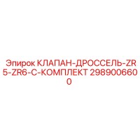 2989006600 КЛАПАН-ДРОССЕЛЬ-ZR5-ZR6-C-КОМПЛЕКТ Epiroc