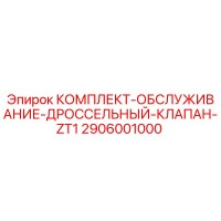 2906001000 КОМПЛЕКТ ОБСЛУЖИВАНИЯ ДРОССЕЛЬНЫЙ КЛАПАН ZT1 Эпирок