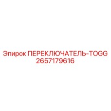 2657179616 ПЕРЕКЛЮЧАТЕЛЬ-TOGG Epiroc