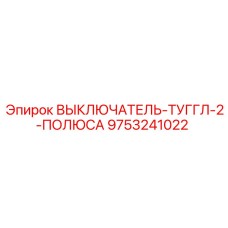 9753241022 ВЫКЛЮЧАТЕЛЬ-ТУГГЛ-2-ПОЛЮСА Epiroc