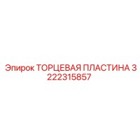 3222315857 ТОРЦЕВАЯ ПЛАСТИНА Epiroc