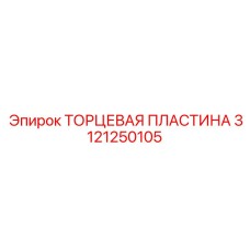 Герметизирующая ТОРЦЕВАЯ ПЛАСТИНА 3121250105 Epiroc