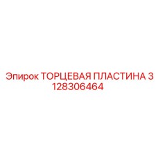 3128306464 ТОРЦЕВАЯ ПЛАСТИНА Epiroc