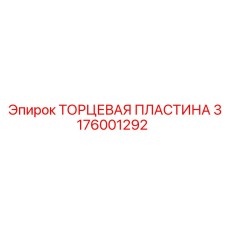 3176001292 ТОРЦЕВАЯ ПЛАСТИНА Epiroc