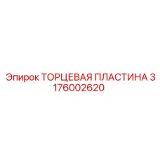 3176002620 ТОРЦЕВАЯ ПЛАСТИНА Epiroc