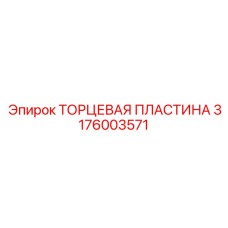 3176003571 ТОРЦЕВАЯ ПЛАСТИНА Epiroc