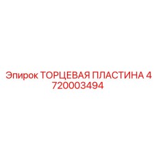 ТОРЦЕВАЯ ПЛАСТИНА 4720003494 Эпирок