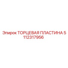 5112317956 ТОРЦЕВАЯ ПЛАСТИНА Epiroc