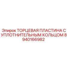 8940166982 ТОРЦЕВАЯ ПЛАСТИНА С УПЛОТНИТЕЛЬНЫМ КОЛЬЦОМ Epiroc