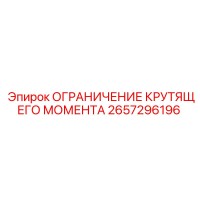 2657296196 ОГРАНИЧЕНИЕ КРУТЯЩЕГО МОМЕНТА Epiroc