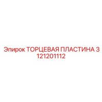 3121201112 ТОРЦЕВАЯ ПЛАСТИНА Epiroc