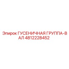 4812228452 ГУСЕНИЧНАЯ ГРУППА-ВАЛ Epiroc