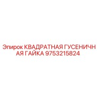 9753215824 КВАДРАТНАЯ ГУСЕНИЧНАЯ ГАЙКА Epiroc