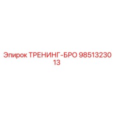 9851323013 ТРЕНИНГ-БРО Epiroc
