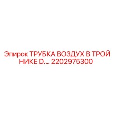 2202975300 ТРУБКА ВОЗДУХ В ТРОЙНИКЕ D Epiroc