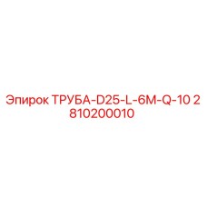 2810200010 ТРУБА-D25-L-6M-Q-10 Epiroc