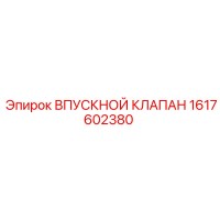 1617602380 ВПУСКНОЙ КЛАПАН Epiroc