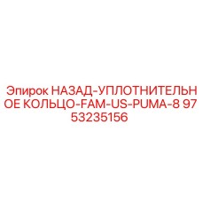 9753235156 НАЗАД-УПЛОТНИТЕЛЬНОЕ КОЛЬЦО-FAM-US-PUMA-8 Epiroc
