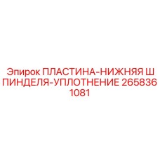 2658361081 ПЛАСТИНА-НИЖНЯЯ ШПИНДЕЛЯ-УПЛОТНЕНИЕ | Epiroc