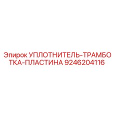 9246204116 УПЛОТНИТЕЛЬ-ТРАМБОТКА-ПЛАСТИНА Epiroc