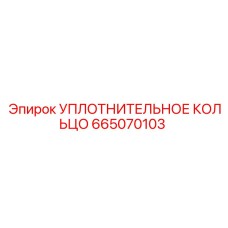 665070103 УПЛОТНИТЕЛЬНОЕ КОЛЬЦО Epiroc