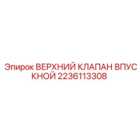 2236113308 ВЕРХНИЙ КЛАПАН ВПУСКНОЙ Epiroc
