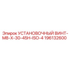 196132600 УСТАНОВОЧНЫЙ ВИНТ-M8-X-30-45H-ISO-4 Epiroc