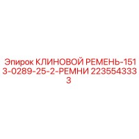 2235543333 КЛИНОВОЙ РЕМЕНЬ-1513-0289-25-2-РЕМНИ Epiroc