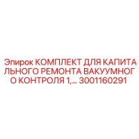 3001160291 КОМПЛЕКТ ДЛЯ КАПИТАЛЬНОГО РЕМОНТА ВАКУУМНОГО КОНТРОЛЯ 1,… Epiroc