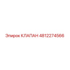4812274566 КЛАПАН Эпирок