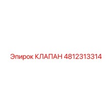 4812313314 КЛАПАН Epiroc