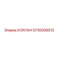 5730006512 КЛАПАН Эпирок