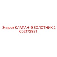 2652172921 КЛАПАН-9 ЗОЛОТНИК Epiroc