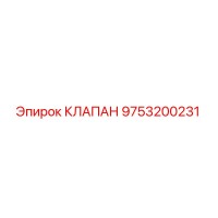 9753200231 КЛАПАН Epiroc