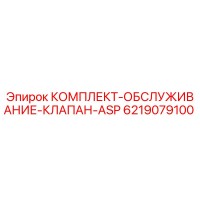 6219079100 КОМПЛЕКТ ОБСЛУЖИВАНИЕ КЛАПАН ASP Epiroc