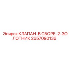 2657090136 КЛАПАН-В СБОРЕ-2-ЗОЛОТНИК Epiroc