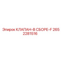 2652281516 КЛАПАН-В СБОРЕ-F Epiroc