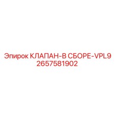 Клапан в сборе VPL9 артикул 2657581902 от Epiroc