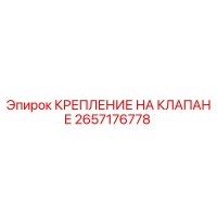 2657176778 КРЕПЛЕНИЕ НА КЛАПАНЕ Epiroc