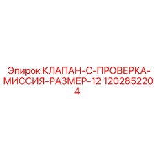 1202852204 КЛАПАН-C-ПРОВЕРКА-МИССИЯ-РАЗМЕР-12 Epiroc