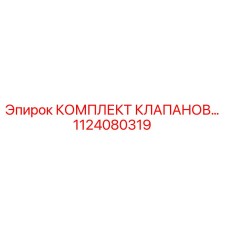 1124080319 КОМПЛЕКТ КЛАПАНОВ Epiroc