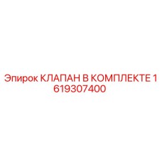 1619307400 КЛАПАН В КОМПЛЕКТЕ Epiroc