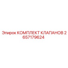 Ремонтный комплект клапанов артикул 2657179624 производитель Epiroc