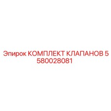 5580028081 КОМПЛЕКТ КЛАПАНОВ Epiroc