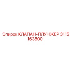 3115163800 КЛАПАН-ПЛУНЖЕР Epiroc