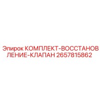2657815862 КОМПЛЕКТ-ВОССТАНОВЛЕНИЕ-КЛАПАН Epiroc