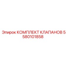 5580101858 КОМПЛЕКТ КЛАПАНОВ Epiroc