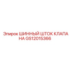 GS12015366 ШИННЫЙ ШТОК КЛАПАНА Epiroc