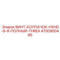4700900485 ВИНТ-КОЛПАЧОК-HXHD-8-8-ПОЛНЫЙ-THREA Epiroc