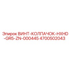 4700502043 ВИНТ-КОЛПАЧОК-HXHD-GR5-ZN-000445 Epiroc